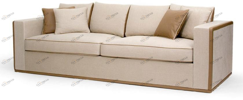 Mytto 3-х местный диван из хлопка и кожи Larforma sun-id-1472095