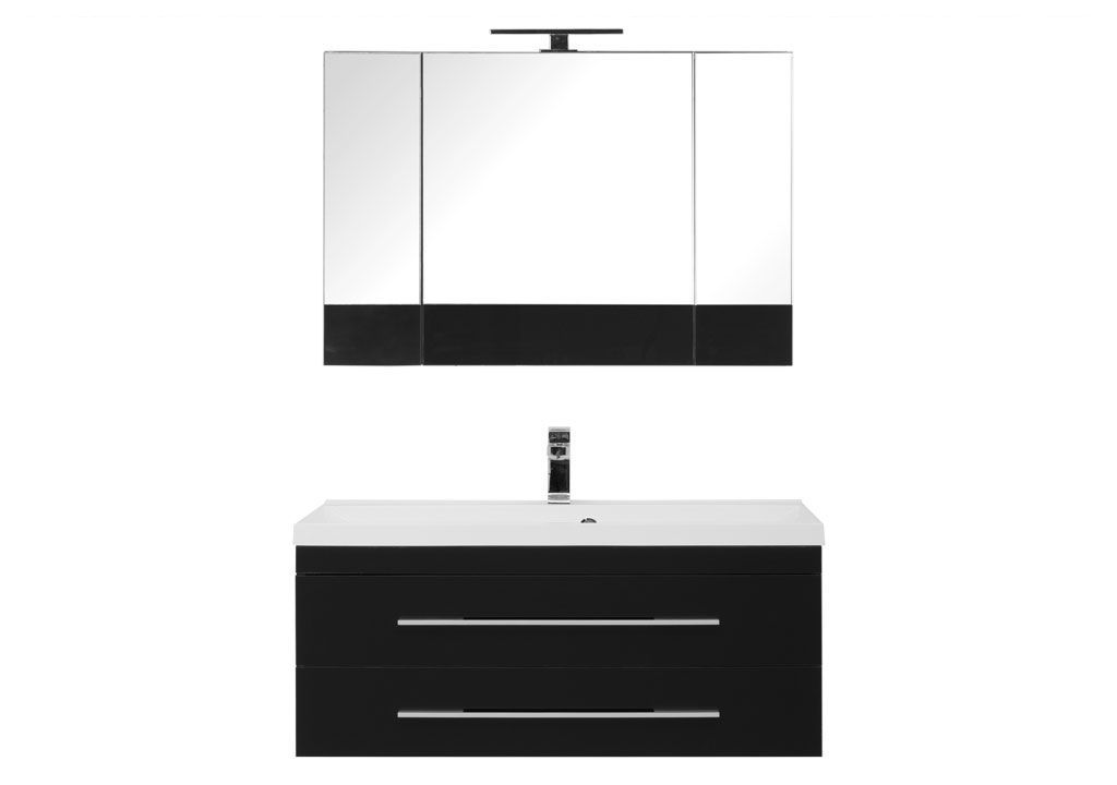 Мебель для ванной Aquanet Верона NEW 100 черный (подвесной 2 ящика) 00230319 - Вид №2