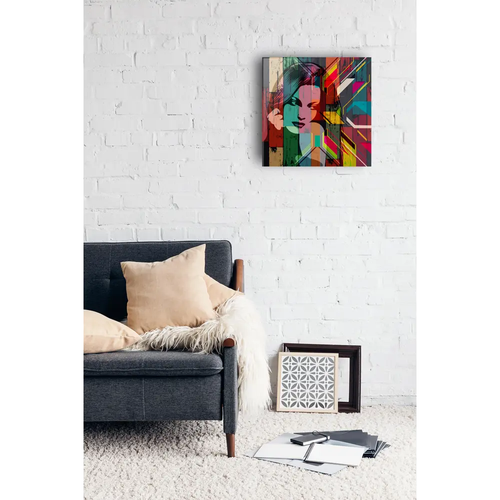 Картина на стекле Женский портрет 40x40 см 82242419 STLM-2128092 Santreyd  - Вид №4