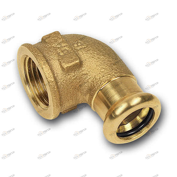 180902812 SANHA 8090G пресс-фитинг, бронза, угловой переход ВПр-ВР 28x1/2 мм 