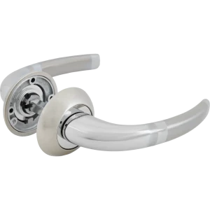 Дверные ручки Punto Arco без запирания цвет матовый никель/хром