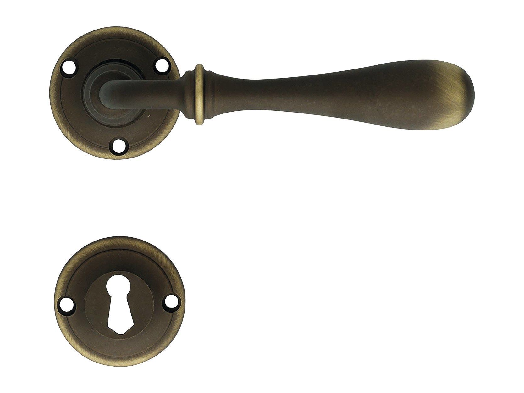 Классическая латунная ручка на розетке с насадкой LINEA CALI' ARCH-00049982