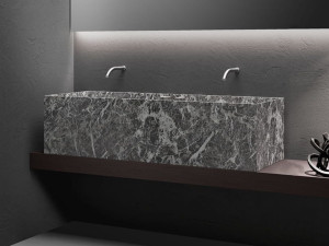 Двойная подвесная раковина из мрамора Jolie Grey