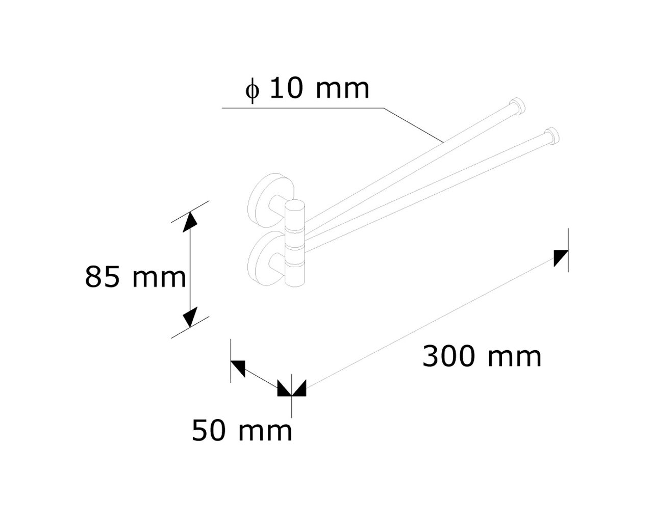 MHW16 Двойная подвижная вешалка L300 Merida  - Вид №1