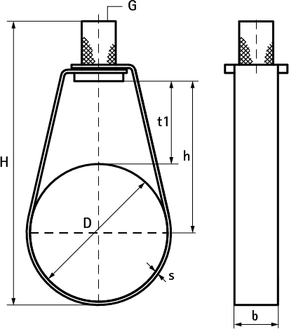 4535048 Крепление для труб  BIS Спринклерные петлевые хомуты TA41 для спринклерных труб WALRAVEN  - Вид №1