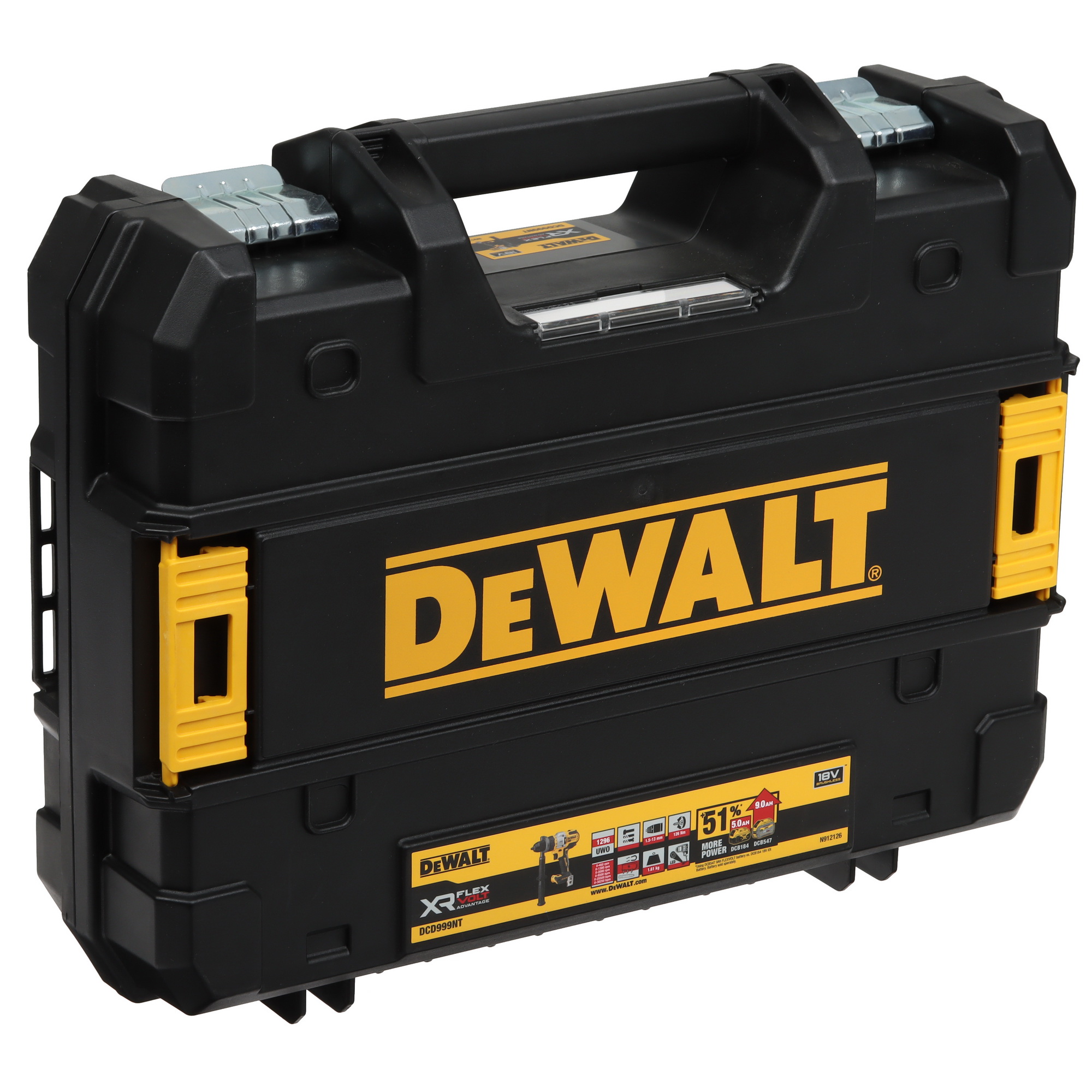 Дрель-шуруповерт DeWalt DCD999NT XR FLEXVOLТ 18/54V  , Без ЗУ, Без АКБ 5437936 STDN-0045956 - Вид №7