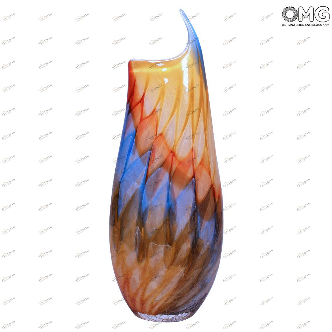 4559 ORIGINALMURANOGLASS Ваза Восход - муранское стекло OMG 13 см 