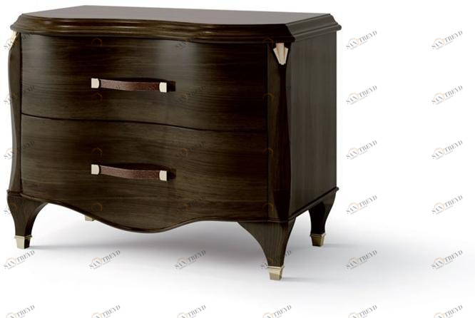 Carpanese Home Прямоугольная тумбочка из дерева с ящиками Heritage 6672