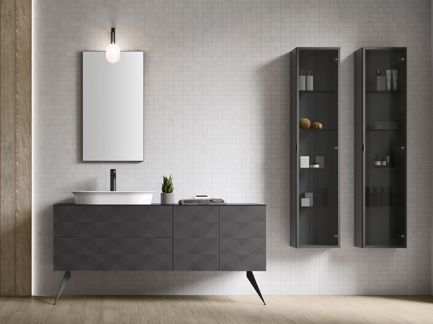 Консольный столик с одной раковиной и настенным креплением Gruppo Geromin Eclipse ARCH-00123568