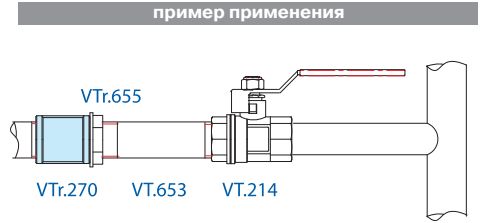 VTr.270.N.0006 Фитинг резьбовой – муфта соединительная Valtec 1"  - Вид №9