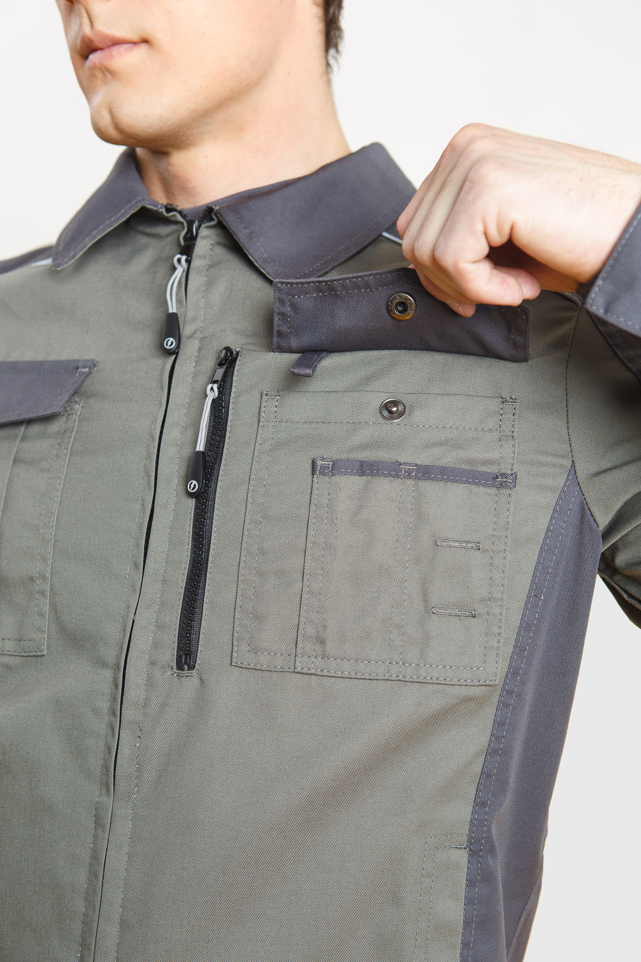 4974821 Костюм  NEW серый хаки графит STATUS  Летняя спецодежда  размер 60-62/182-188  - Вид №10