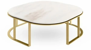 FRATO Низкий стол из латуни и камня  Ffu080023aaa