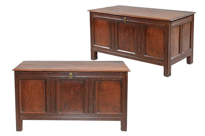 SOR27549 Дубовый сундук с тремя панелями ijlbrown  - Вид №5