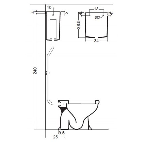 42603 Компакт унитаз с бачком Белый  Contea Италия Santreyd - Вид №7