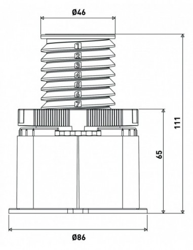 660200 000 00  Ножки для душевого поддона Cricabac Fit, очень плоские, Д. 86 мм, набор из 4 предметов Valentin Серый Оранжевый  - Вид №2