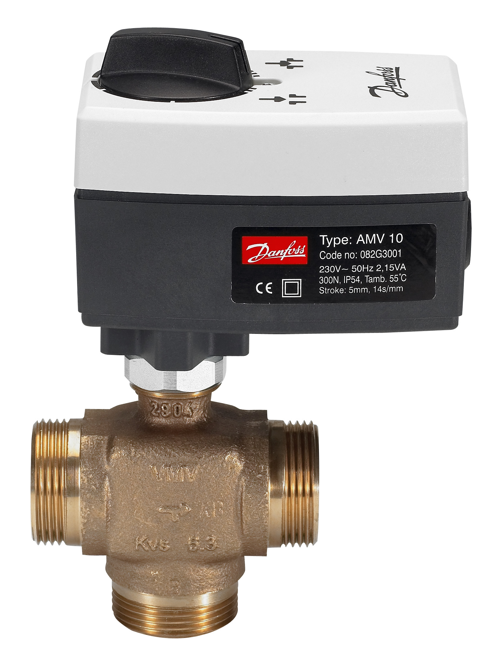 Danfoss Клапан регулирующий седельный трехходовой VMV Регулир.клапан Ду 15 3-х ходовой 065F6015  - Вид №12