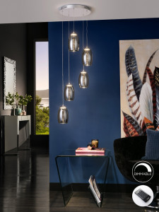 085619 Подвесной светильник 5L LED DIMABLE Schuller Nebula