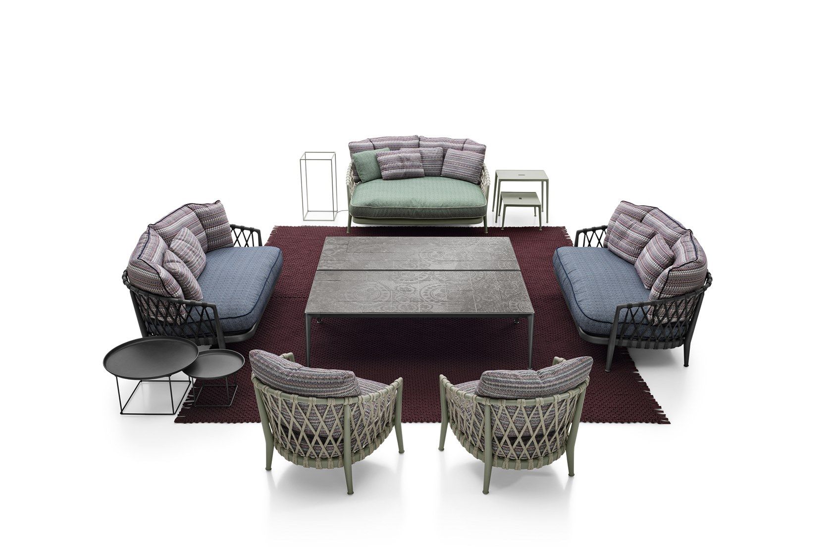 2-местный тканевый садовый диван B&B Italia Outdoor Erica ' 19 ARCH-00017465 - Вид №1