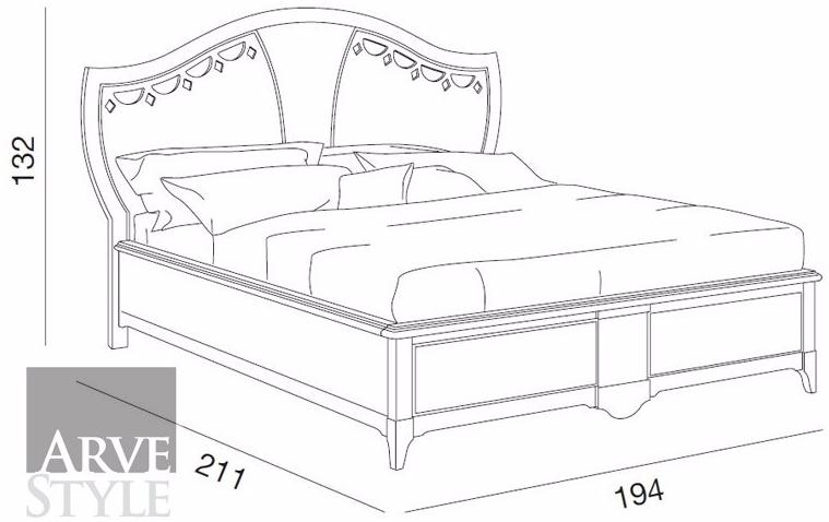 Arvestyle Лакированная двуспальная кровать Salieri Sl-0670 - Вид №3