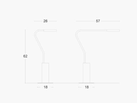 Регулируемая металлическая светодиодная настольная лампа ZAVA ARCH-00005204 - Вид №1