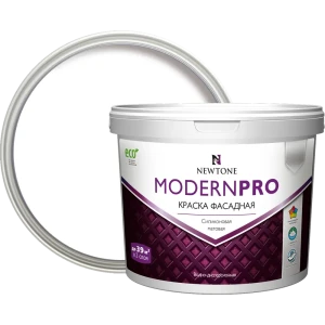 Краска водно-дисперсионная интерьерная фасадная Newtone Modern Pro силиконовая база А 9 л 84439902 STLM-2017372