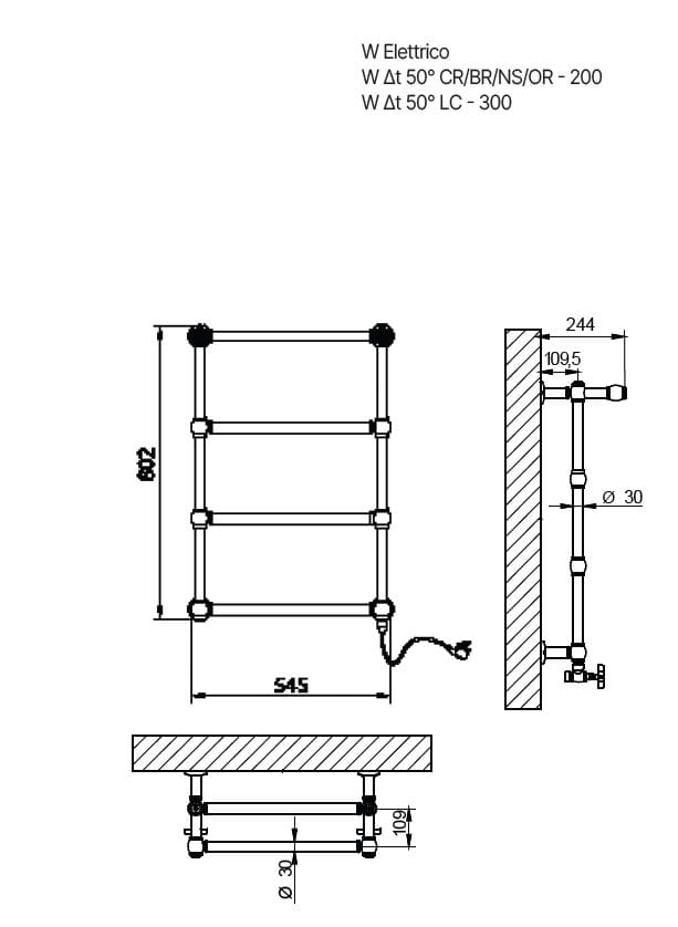 Настенный электрический / горячий водяной полотенцесушитель Gaia Mobili Complements ARCH-00077972 - Вид №1