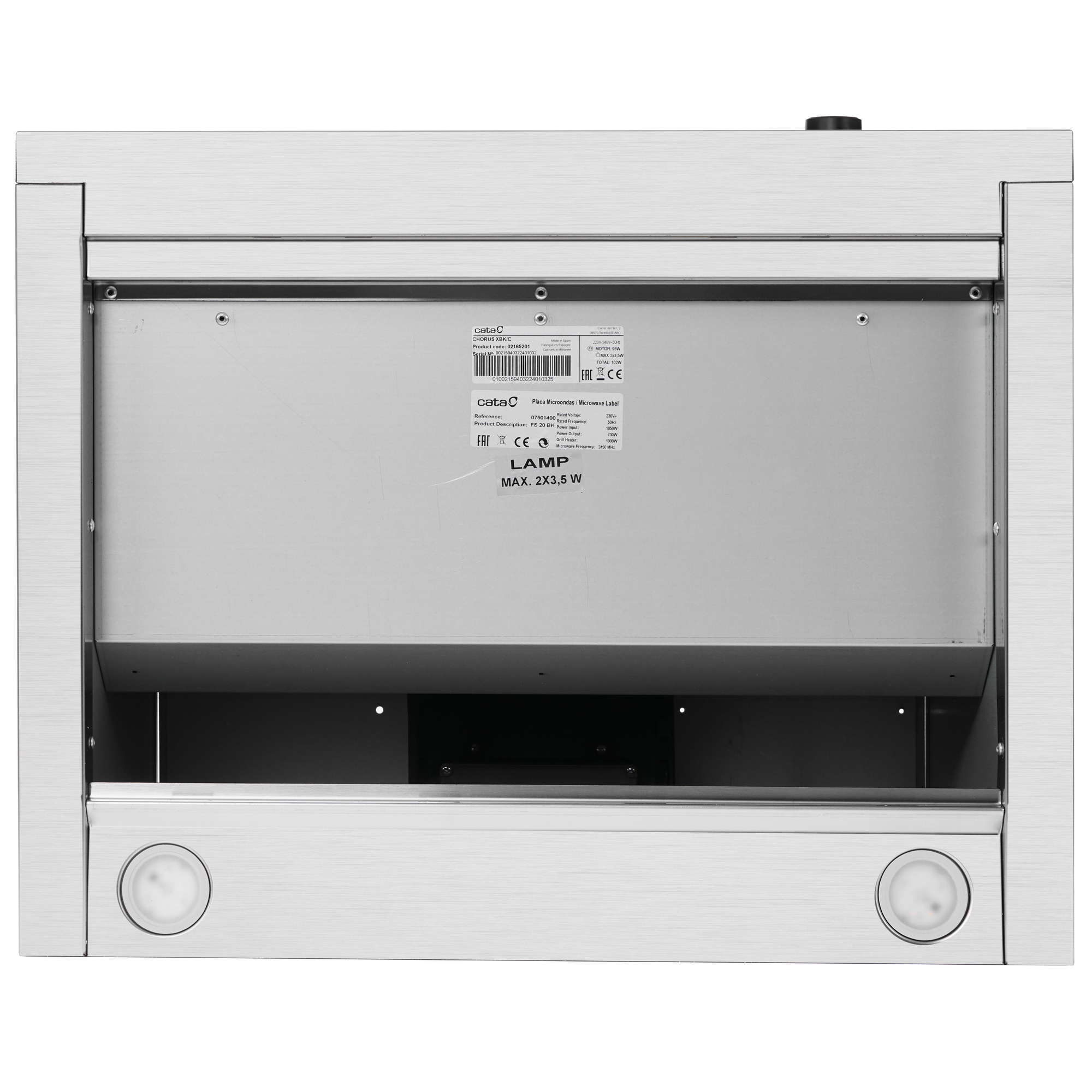 9975294 Вытяжка каминная Cata CHORUS XBK /C серебристый/черный STDN-0085271 - Вид №6