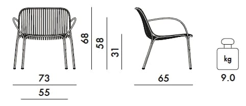 Садовое кресло из оцинкованной стали с подлокотниками Kartell Hiray ARCH-00023040 - Вид №89