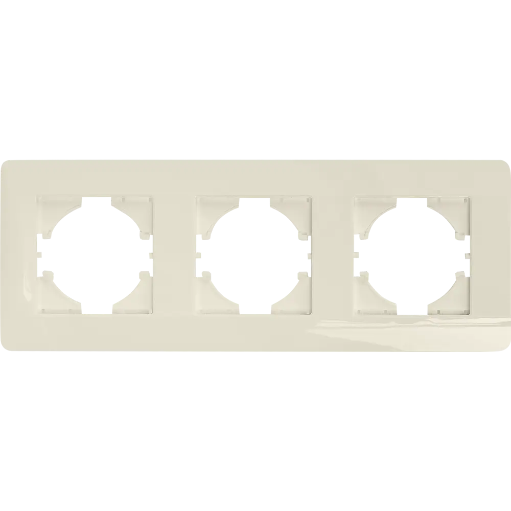 Рамка GUSI Electric Ugra для розеток и выключателей, 3 поста, бежевая 83865095 STLM-0045250