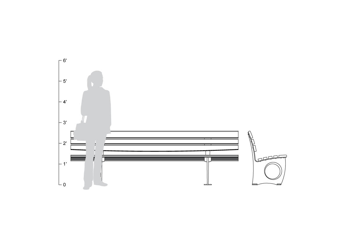 FSRT46 Скамейка Леда  Forms-surfaces  - Вид №9