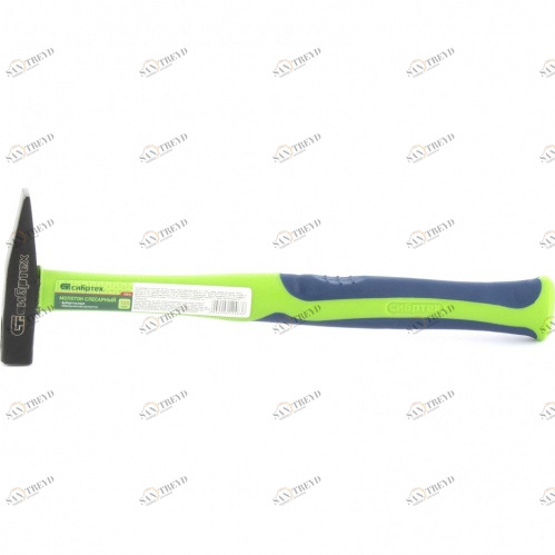 Молоток слесарный 100г фиберглассовая обрезиненная рукоятка СИБРТЕХ 12436