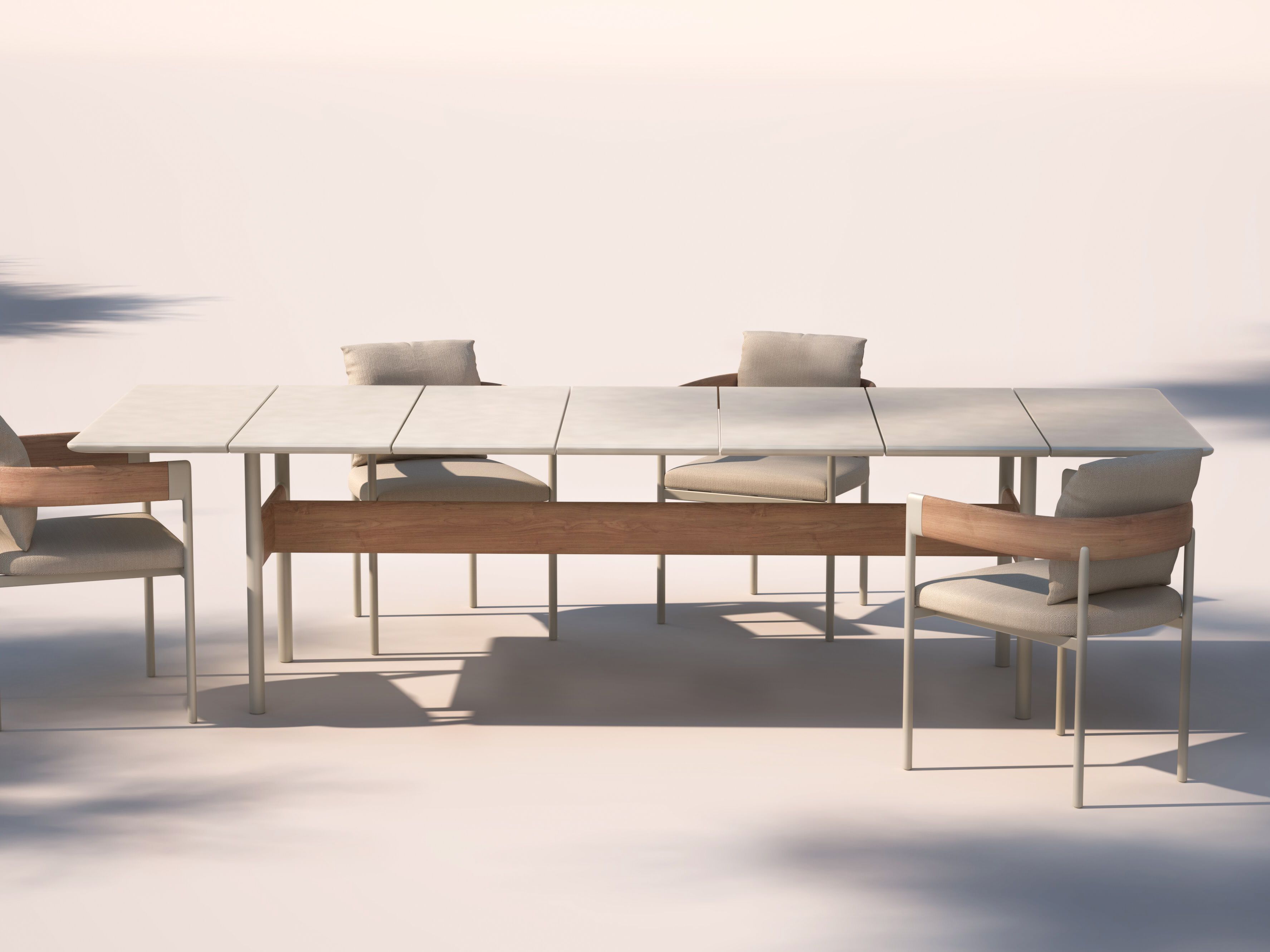 Деревянный прямоугольный садовый стол Talenti Flow ARCH-00091968