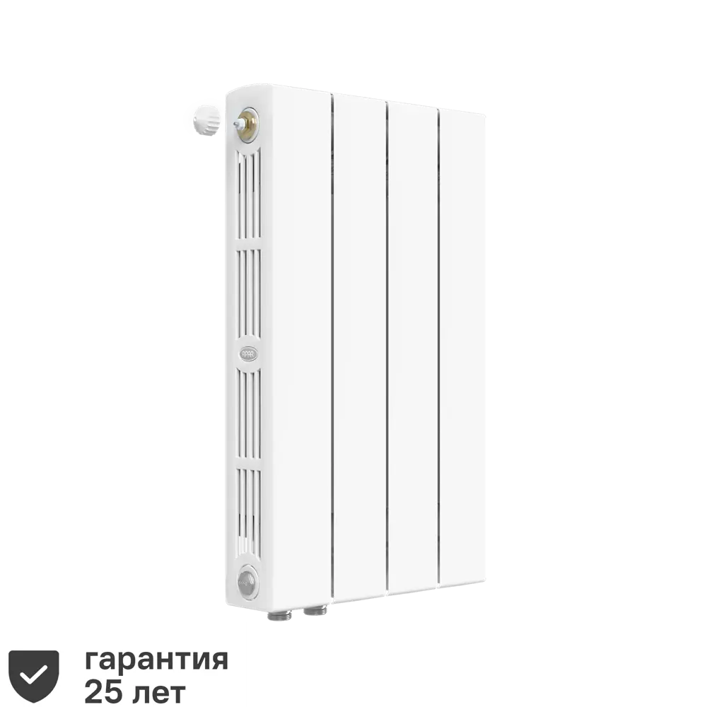 Радиатор секционный Rifar Supremo VL 500/90 4 секции нижнее левое подключение биметалл белый 82392051 STLM-2112601