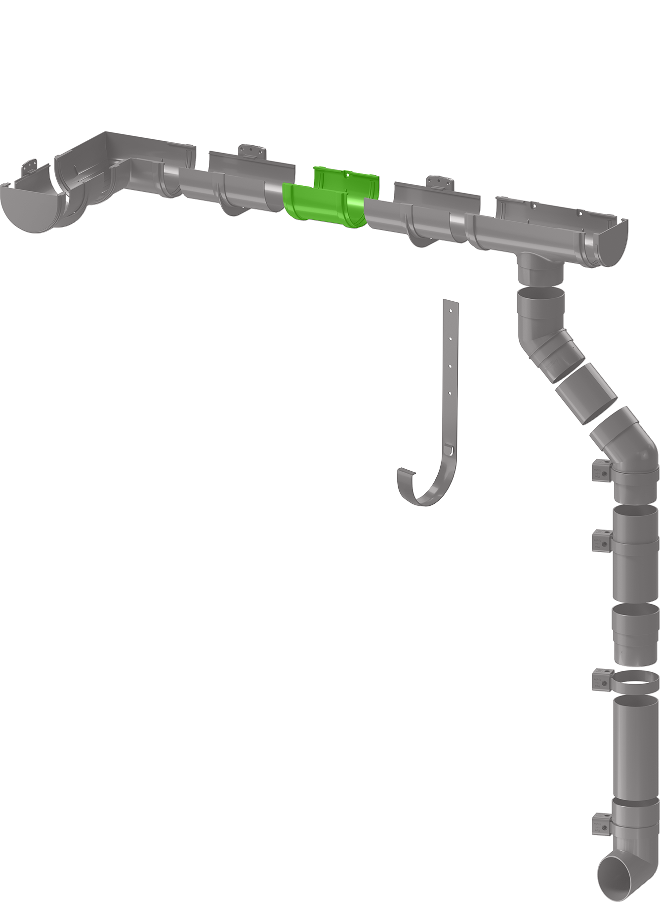 81930144 Соединитель желобов Dacha 120 мм коричневый STLM-0014104 DÖCKE  - Вид №2
