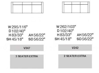 Rossini Sofas 3-х местный кожаный диван Tivoli sun-id-1478909 - Вид №5