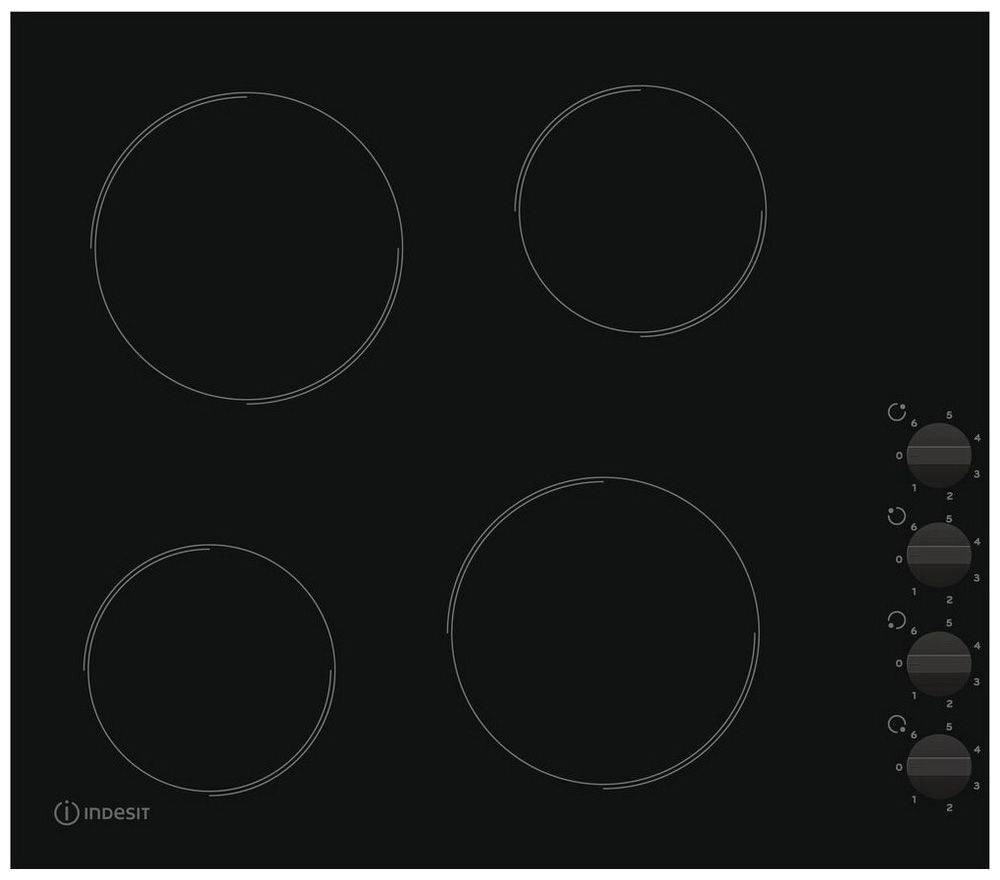 RI 860 C Встраиваемая варочная панель / электрическая, стеклокерамическая варочная поверхность; 4 зоны; механическое управление; без рамки Indesit Santreyd 