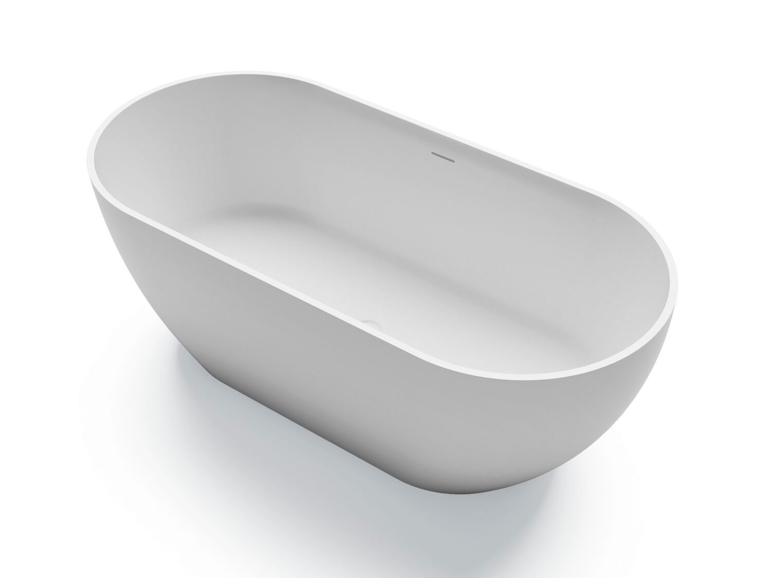 Овальная ванна в центре комнаты в твердой поверхности Gruppo Treesse мебель для ванной комнаты-отдельно стоящие ванны ARCH-00027375 - Вид №3