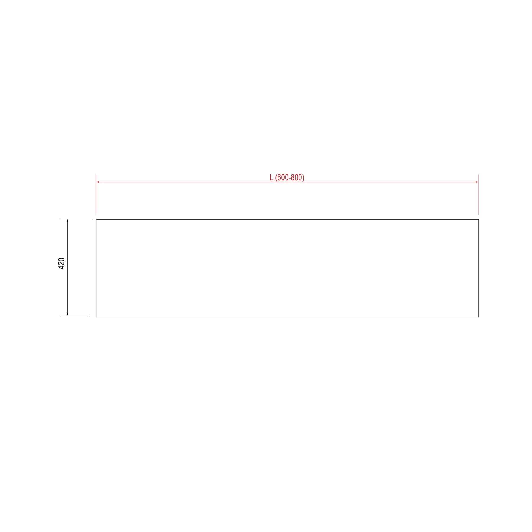 25969 SALGAR Полка COMPAKT 42 от 600 до 800 мм БЕЛЫЙ МРАМОР  - Вид №1