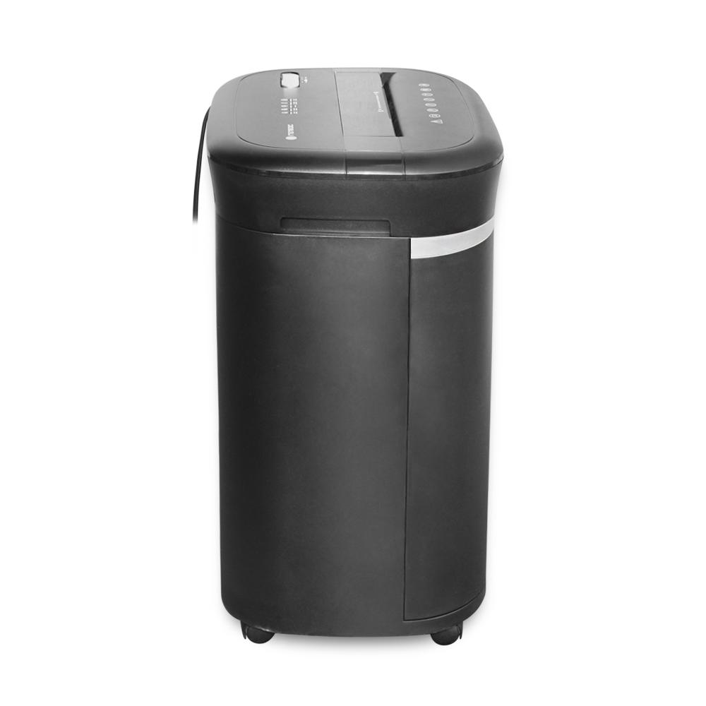 УМ28-4 Уничтожитель документов , din p-4 (4 ур-нь секр.), фрагмент 3,9х30мм, 19-21 лист (70г/м2), cd/пл.карты/скрепки/скобы, 28 литров Гелеос Santreyd  - Вид №2