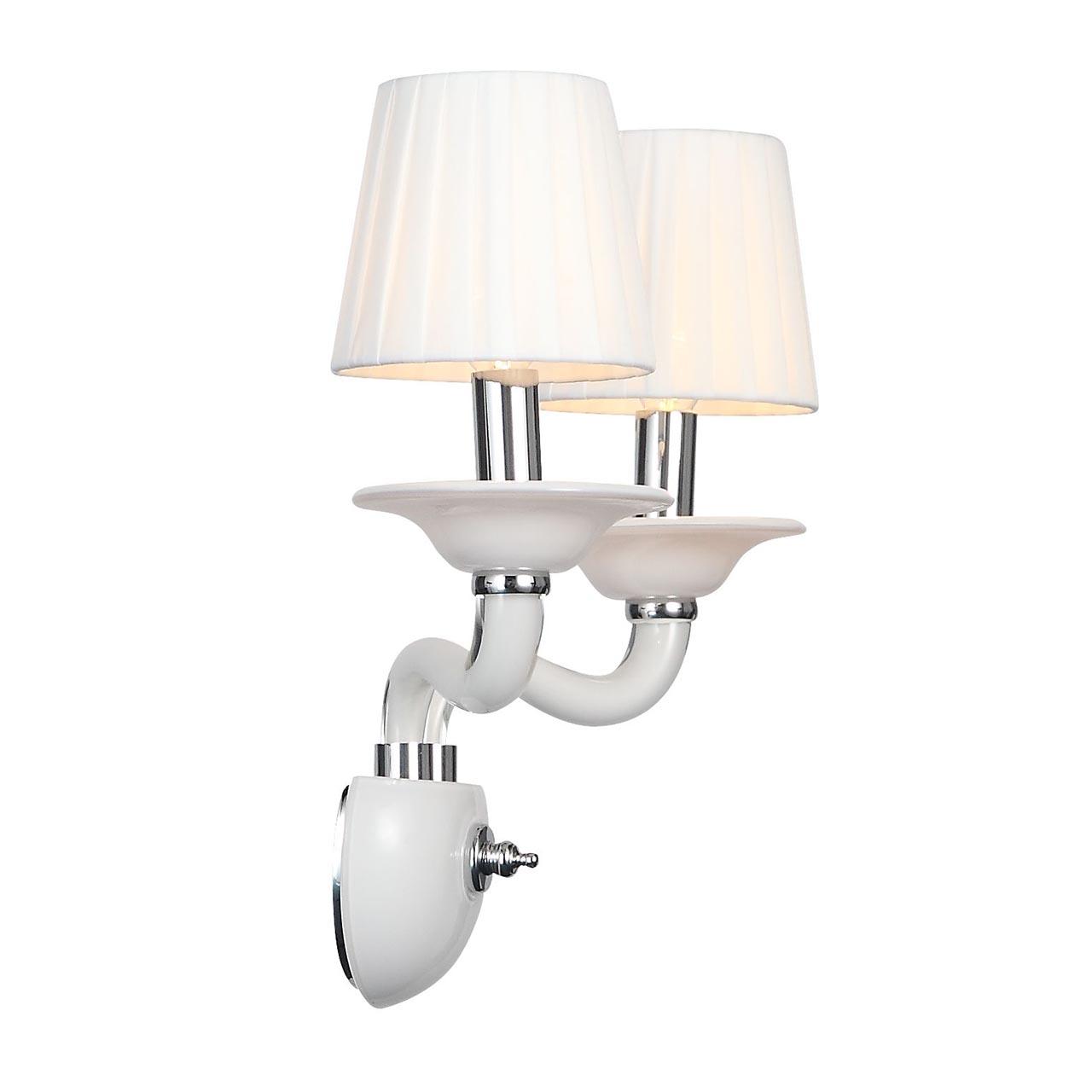 Бра металлическое с абажуром на 2 лампы белое Ferrito SL1112.501.02 ST LUCE FERRITO 00-3931735 Белый  - Вид №1
