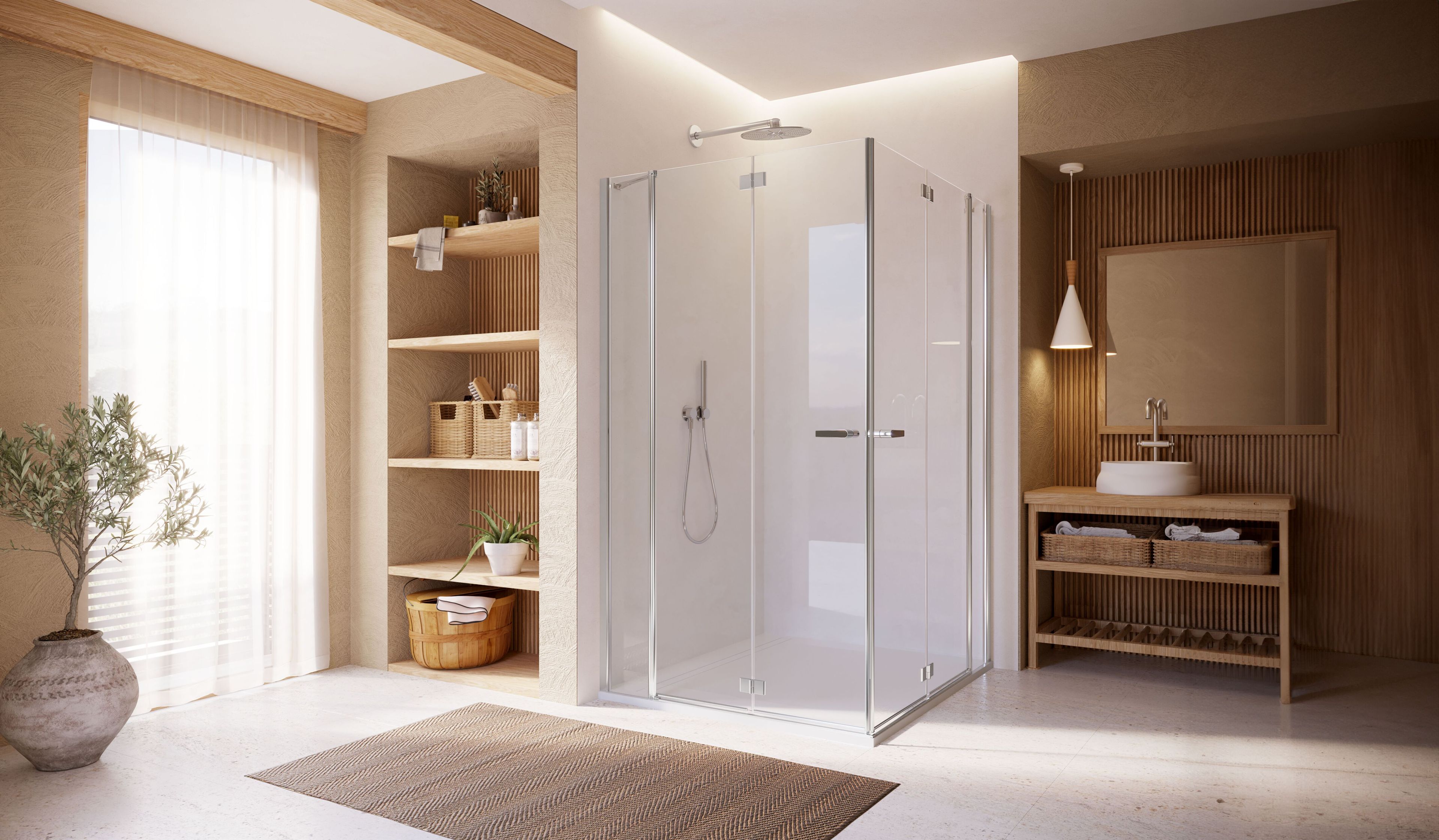 Хрустальная душевая кабина с распашной дверью DUKA Multi-S 4000 NEW ARCH-00027306 - Вид №3