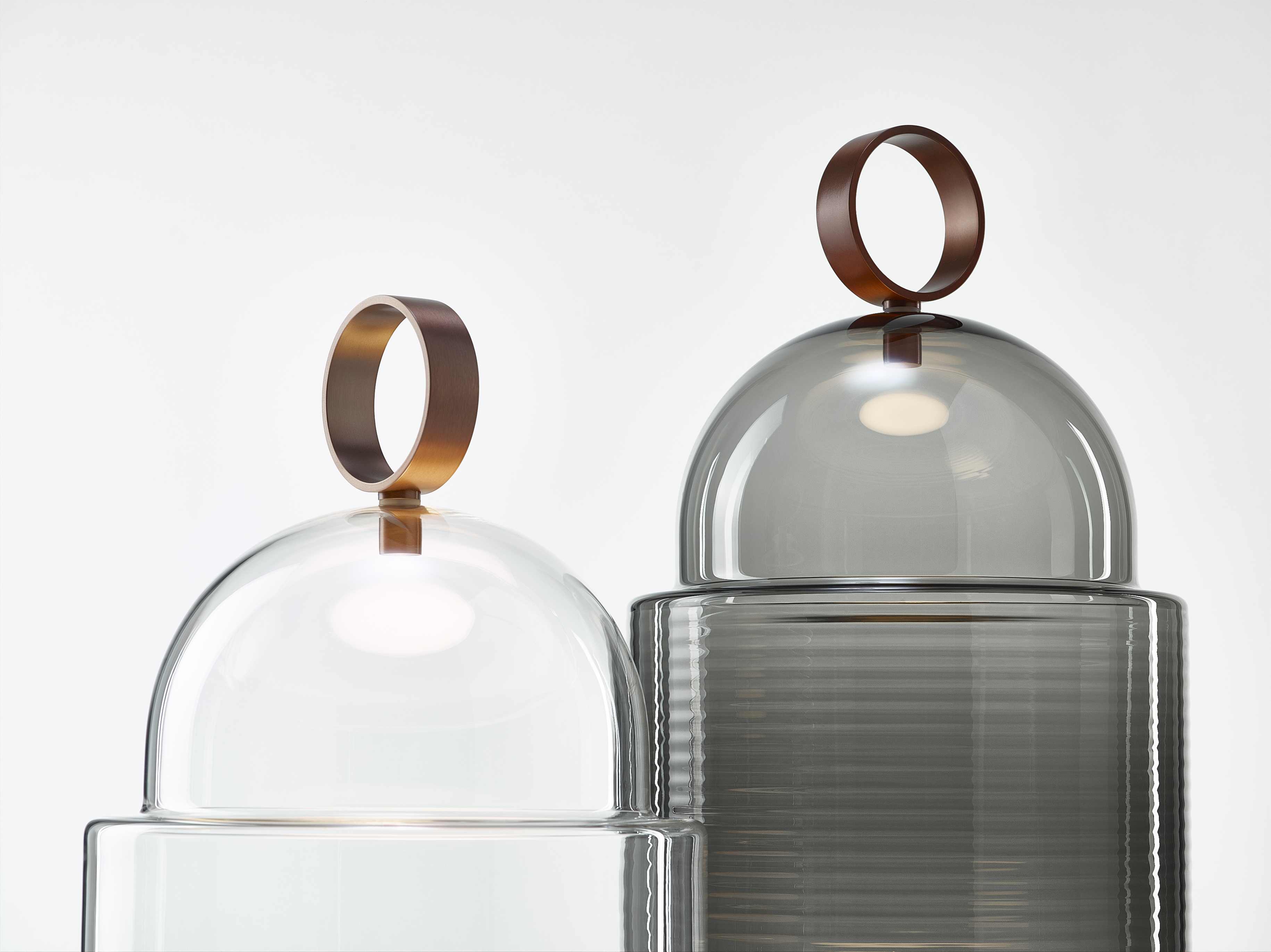 Напольная лампа из дутого стекла BROKIS купол ARCH-00011428 - Вид №8