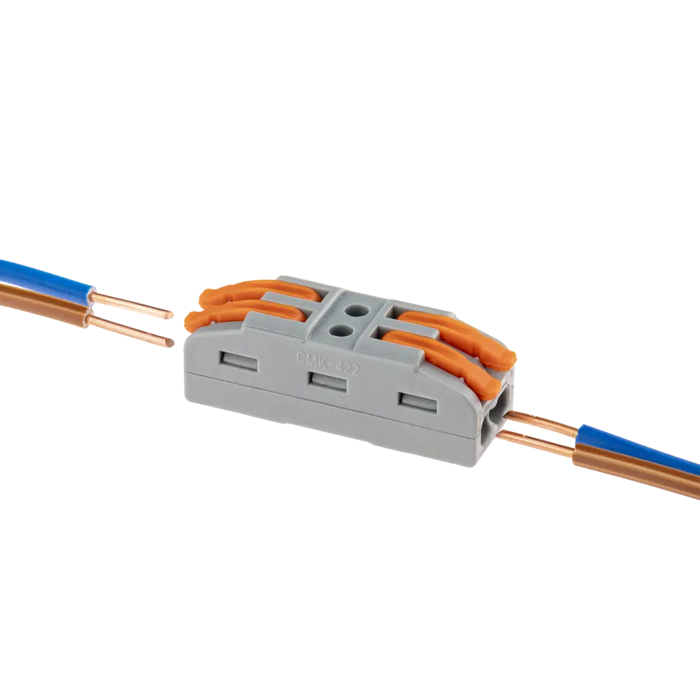 84509767 Клеммы проходные монтажные с рычажком Duwi СМК-422 2-проводные 4мм² серые 5шт 26741 6 STLM-1119597  - Вид №7