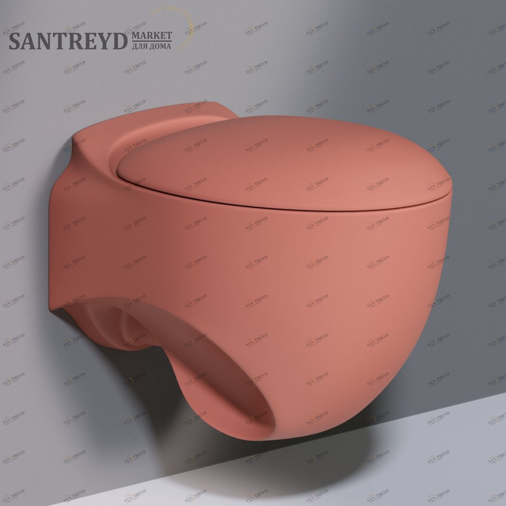 SS531T0R0V6.142 Подвесной унитаз настенный Розовый A. e T. Italia ACCENT Италия AeT ITALIA