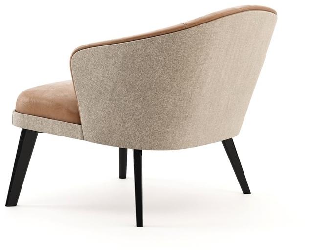 Laskasas Мягкое кресло из кожи и ткани с подлокотниками Nelly Lk4432 - Вид №3