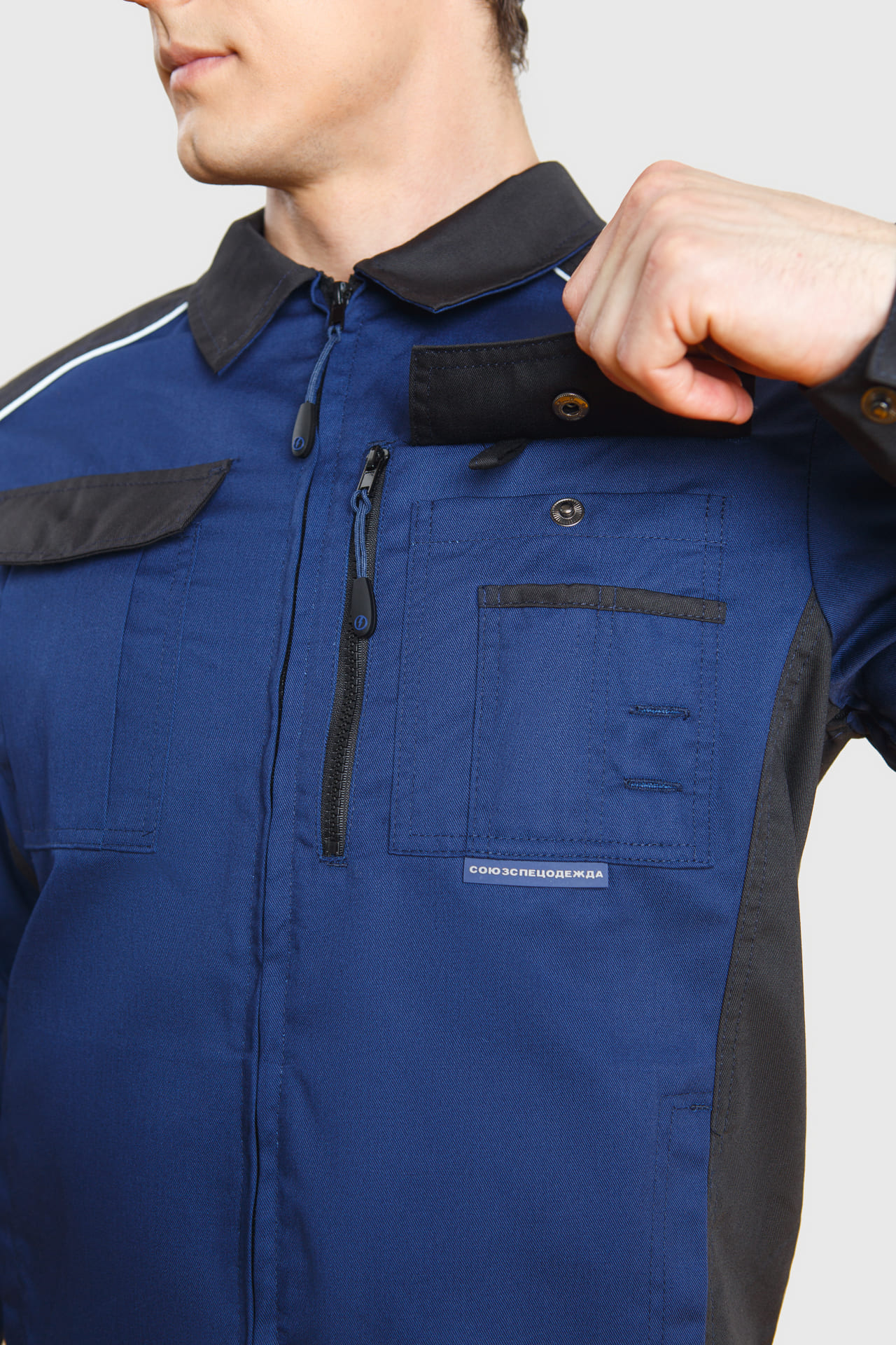 64622 Костюм  NEW 2 темно-синий с черным STATUS  Летняя спецодежда  размер 56-58/170-176  - Вид №14
