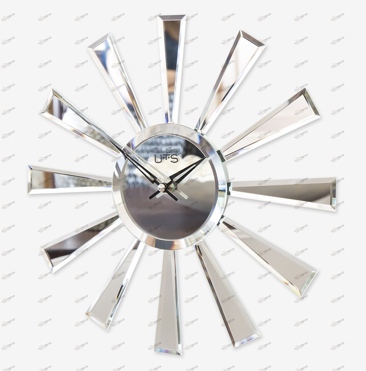 Часы настенные металлические Tomas Stern 8011 TOMAS STERN СОЛНЦЕ 00-3872722 Хром 