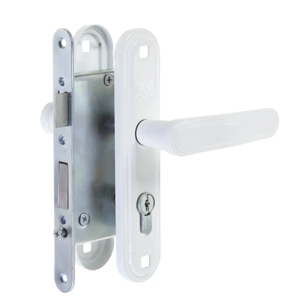 Замок врезной Зенит-ЗВ4-3.03, с ручками, цвет белый STLM-2127810