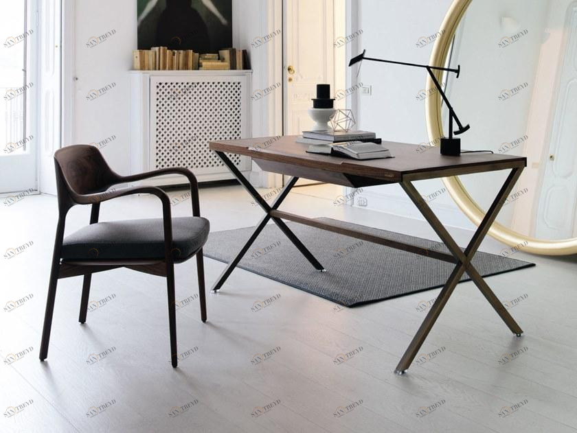 Porada Прямоугольный стол из орехового дерева Iron sun-id-1387729