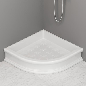 134201 Душевой поддон четверть круга 80x80 цвет Белая глазурь Kerasan RETRO Италия